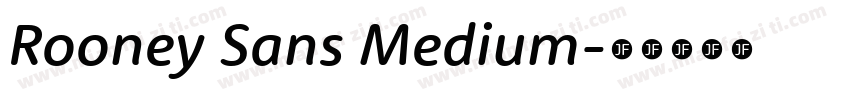 Rooney Sans Medium字体转换